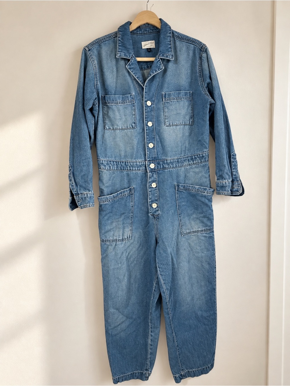 Universal Thread Denim Utility Jumpsuit Size 14 Blue Cotton Workwear